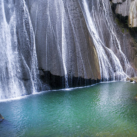 Natural Pool Under Batanta Waterfall